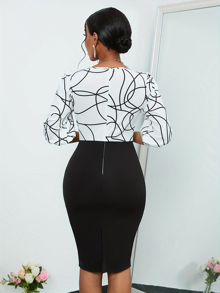 Splicing Dress - MyEmpired