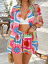 Devine Printed Button Down Shirt and Shorts Set - MyEmpired