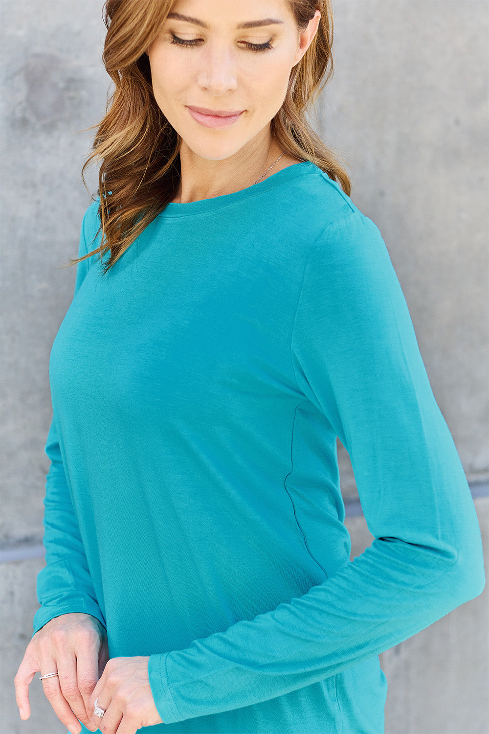 Basic Bae Full Size Round Neck Long Sleeve Top - MyEmpired