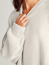 Double Take Side Slit Round Neck Long Sleeve Sweater - MyEmpired