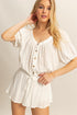 HYFVE Drawstring Hem Short Sleeve Top and Skort Set - MyEmpired