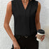 Chic V-neck Blouse, Elegant Sleeveless - MyEmpired