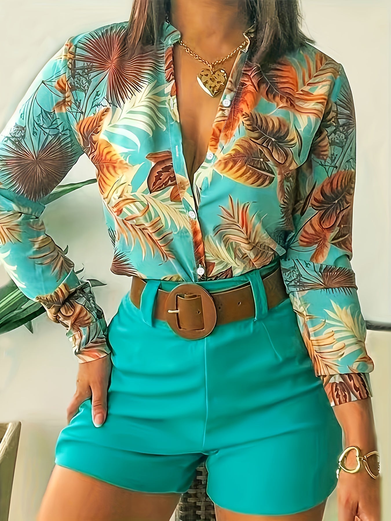 Tropical Print Blouse - MyEmpired
