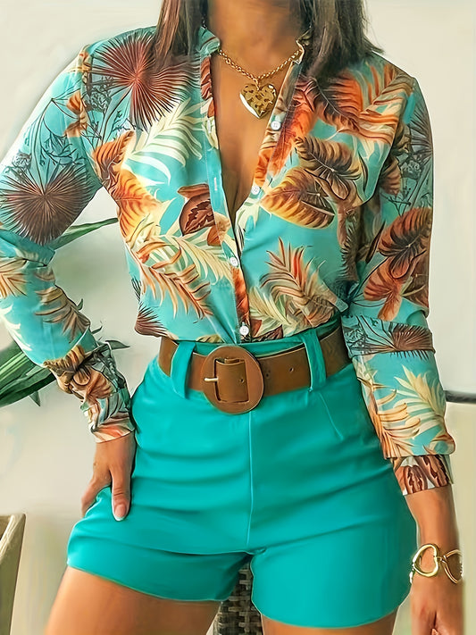 Tropical Print Blouse