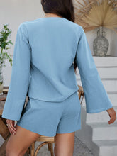 Devine Double Tied V-Neck Top and Shorts Set - MyEmpired
