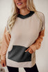 Color Block Exposed Seam Dropped Shoulder Hoodie - MyEmpired