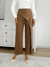 Solid Wide Leg Layered Pants, Elegant High Waist Loose Pants For Spring & Summer, Women&