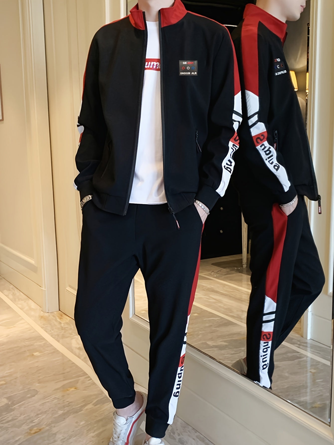 Tracksuit Set Casual Full-Zip