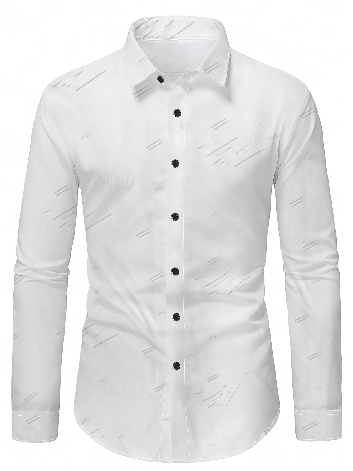 Long Sleeve Casual Button Up Shirt For Formal Occasions