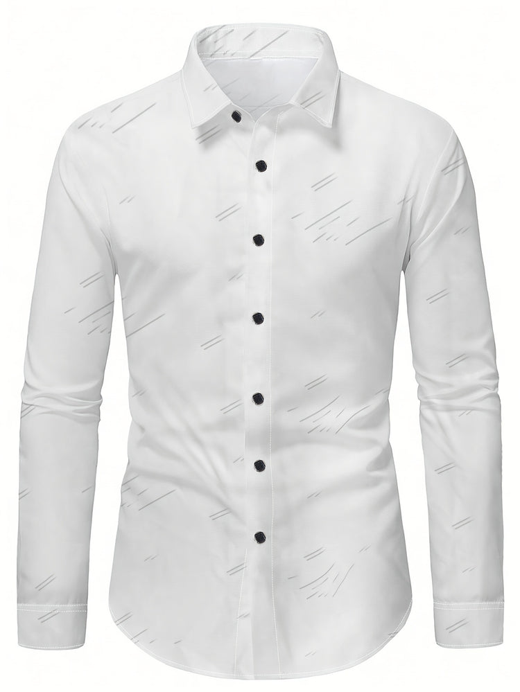 Long Sleeve Casual Button Up Shirt For Formal Occasions - MyEmpired