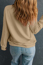 Round Neck Dropped Shoulder Sweatshirt - MyEmpired