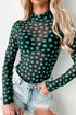 Lucky Clover Mock Neck Long Sleeve Bodysuit - MyEmpired