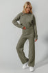 Double Take Full Size Checkered Round Neck Top and Pants Set - MyEmpired