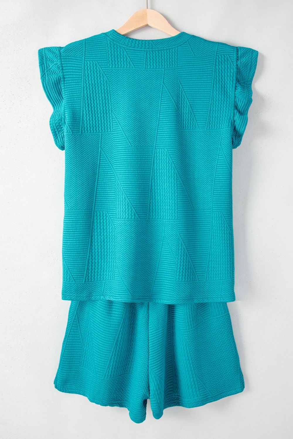 Ruffled Cap Sleeve Top and Shorts Set - MyEmpired