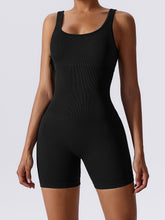 Basic Bae Ribbed Sleeveless Active Romper - MyEmpired