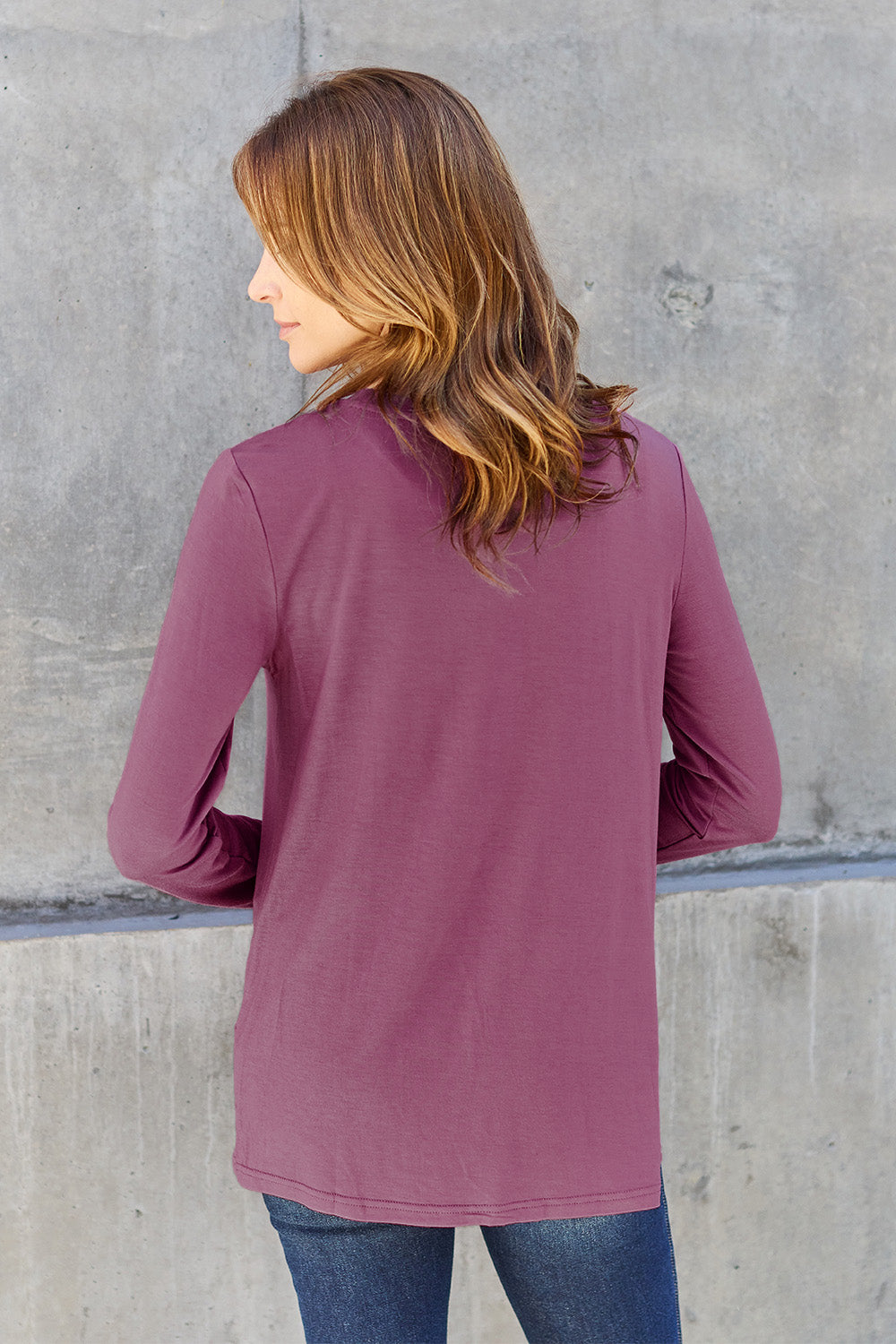 Basic Bae Full Size Round Neck Long Sleeve Top - MyEmpired