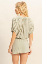 HYFVE Drawstring Hem Short Sleeve Top and Skort Set - MyEmpired