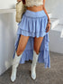 Devine High-Low Ruched Layered Skirt - MyEmpired