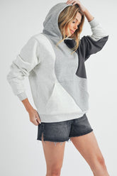 Aemi + Co Color Block Hoodie with Kangaroo Pocket - MyEmpired