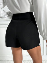 Sequin Decor Asymmetrical Hem Skort, Elegant High Waist Short Style Back Skort, Women&