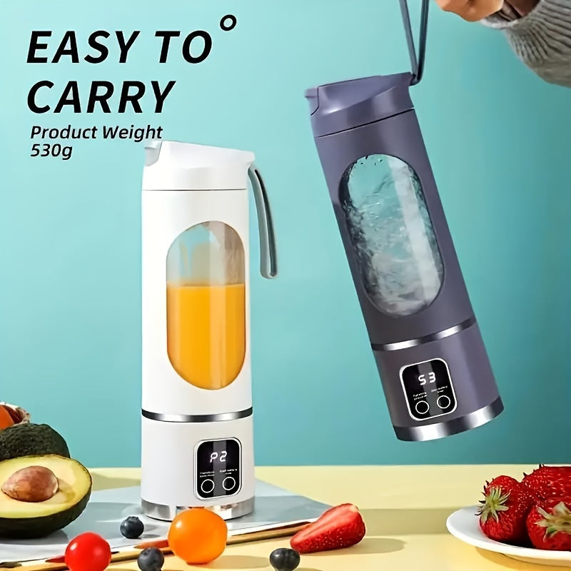 Versatile Portable Mini Blender & Juicer - USB Rechargeable, 3-Speed Settings with Digital Display, Durable Stainless Steel Blades for Smoothies, Shakes & Fresh Juice - Ideal for Camping, Travel & Gifts