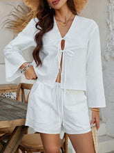 Devine Double Tied V-Neck Top and Shorts Set - MyEmpired