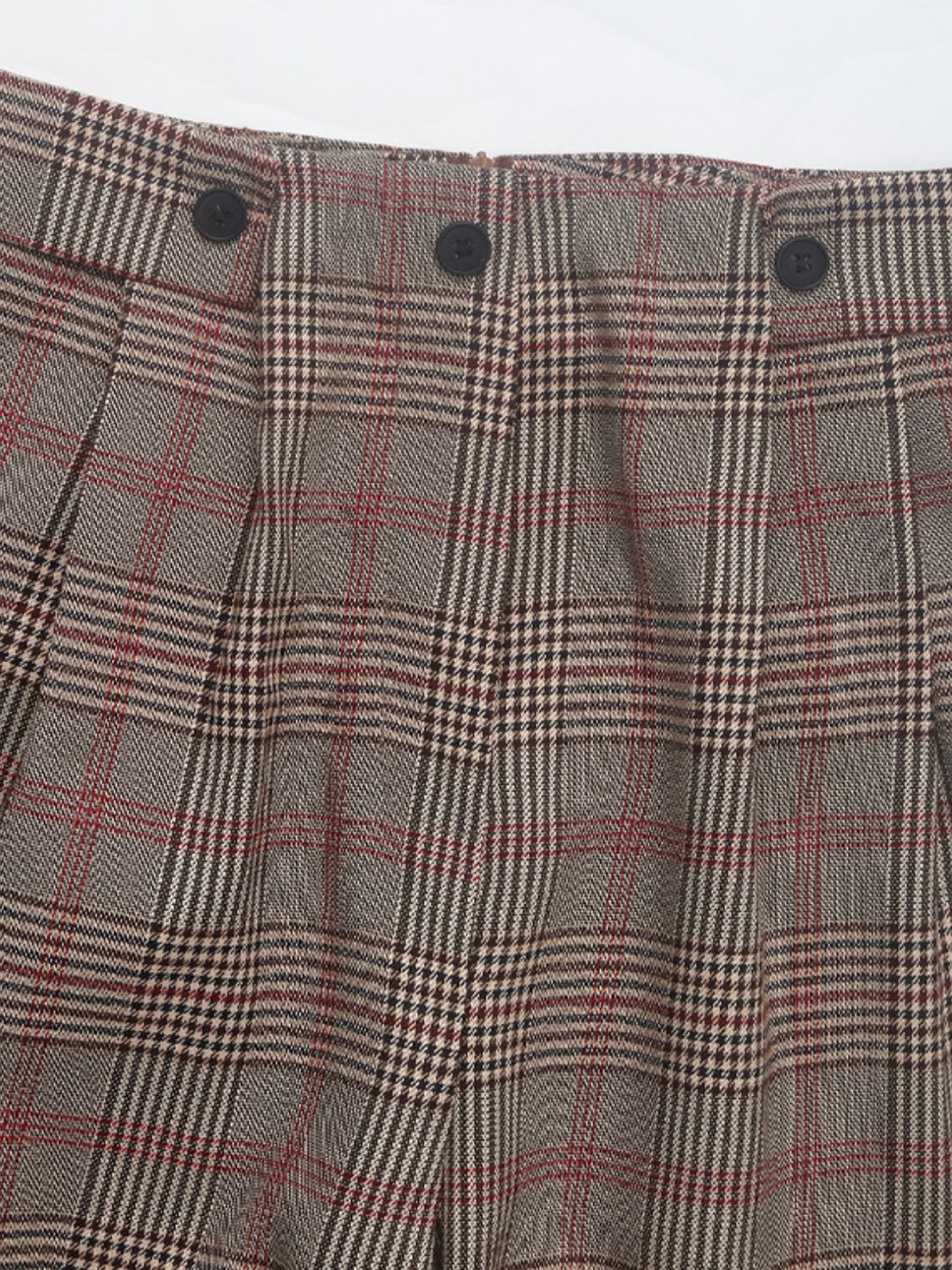 Perfee Plaid Straight Pants with Pockets - MyEmpired