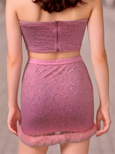 2 Pcs Sequined Tube Top & Skirt Outfit - MyEmpired