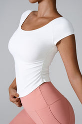 Round Neck Short Sleeve Active T-Shirt - MyEmpired