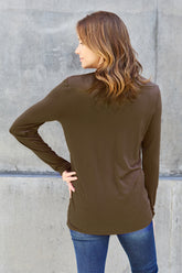 Basic Bae Full Size Round Neck Long Sleeve Top - MyEmpired