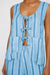 Tied Front Striped Top and Pants Set - MyEmpired