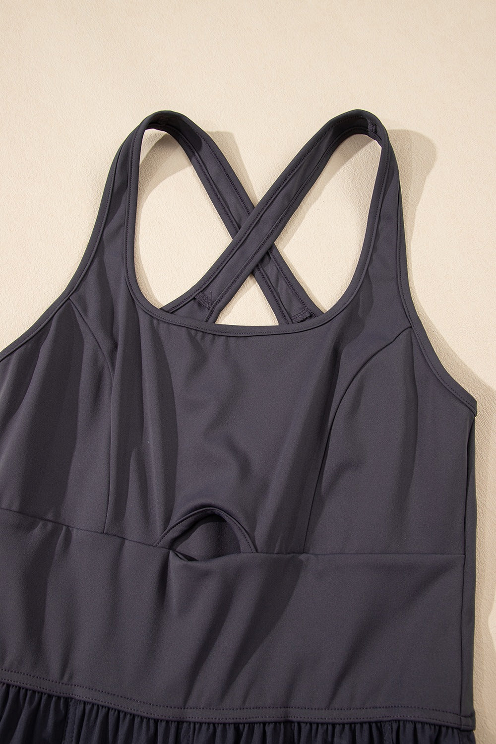 Cutout Square Neck Wide Strap Active Jumpsuit - MyEmpired