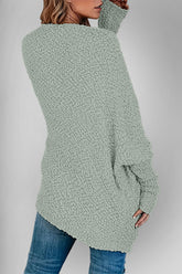 Double Take Pocketed Open Front Long Sleeve Cardigan - MyEmpired