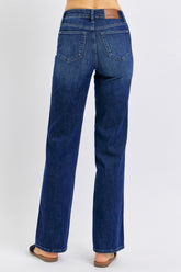 Judy Blue Full Size Tummy Control Straight Jeans Plus Size - MyEmpired