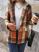 Perfee Plaid Button Down Lapel Collar Blazer - MyEmpired