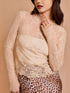 Lace Mock Neck Long Sleeve Top - MyEmpired