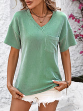 Mandy V-Neck Dropped Shoulder T-Shirt - MyEmpired