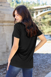 Basic Bae Bamboo Full Size V-Neck Short Sleeve T-Shirt - MyEmpired