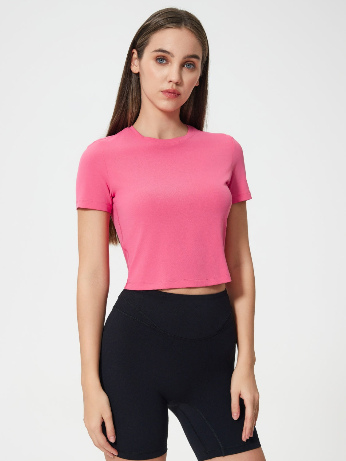 Millennia Round Neck Short Sleeve Active T-Shirt - MyEmpired