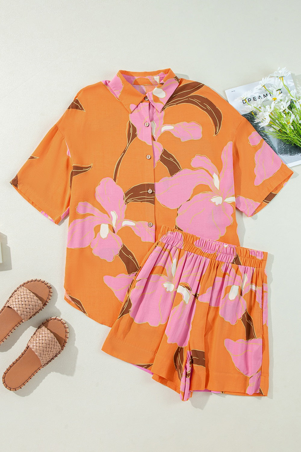 Floral Print Shirt and Shorts Set - MyEmpired