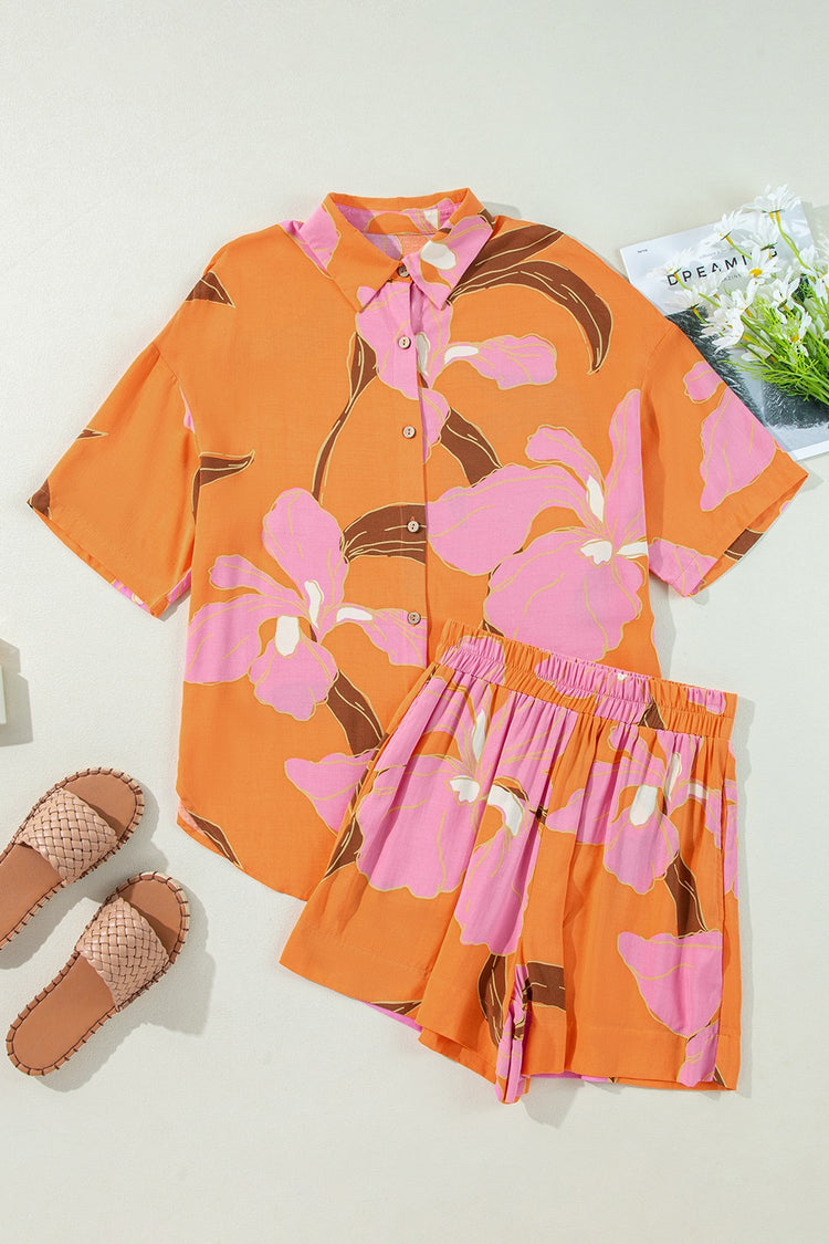 Floral Print Shirt and Shorts Set - MyEmpired