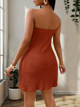 Elegant Textured Solid Two Piece Set, Split Ruched Tube Top & High Waist Skinny Shorts Outfits, Women&