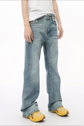 Washed High Rise Bootcut Jeans - MyEmpired