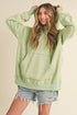 Aemi + Co Exposed Seam Side Slit Hoodie with Kangaroo Pocket - MyEmpired