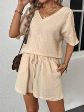 V-Neck Half Sleeve Top and Shorts Set - MyEmpired
