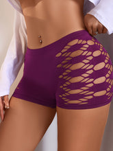 Sexy Lingerie Set, Solid Seamless Hollow Out Strapless Bandeaus & Panties, Women&