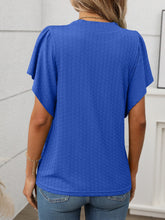 Round Neck Flutter Sleeve T-Shirt - MyEmpired
