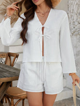 Devine Double Tied V-Neck Top and Shorts Set - MyEmpired