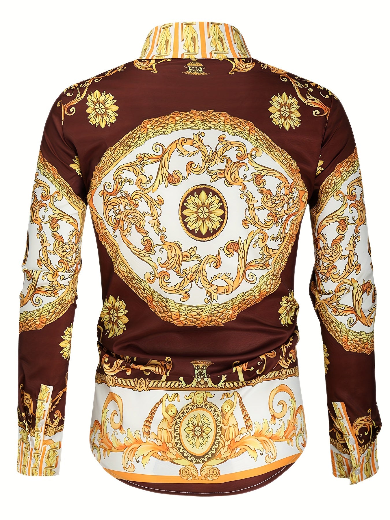 Baroque Style Pattern Men's Long Sleeve