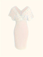 Cinched Waist Bodycon Pearl Decor - MyEmpired